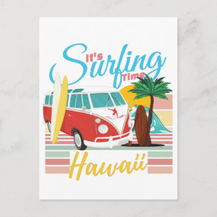 Es ist Surftime Hawaii - Sommer Strand Vibes  Postkarte