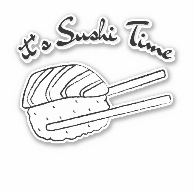 Es ist Sushi-Zeit, Sushi Aufkleber (Vorderseite)