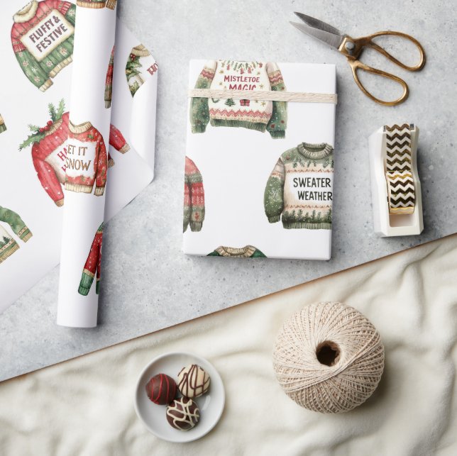 Es ist Sweater Weather! Geschenkpapier (Basteln)