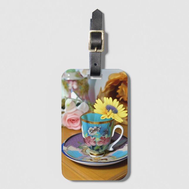 Es ist Tea Time Gepäckanhänger (Vorderseite Vertikal)