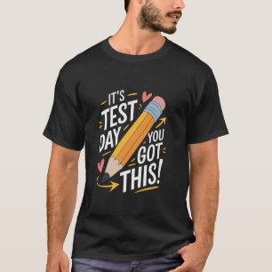 Es ist Testtag, du schaffst das Lehrer Retro Groov T-Shirt