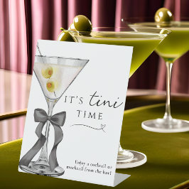 Es ist Tini Time Dirty Martini Cocktail Bar Sockelschild
