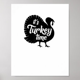 Es ist Türkei Zeit Shirt _ Niedlicher Erntedank Ja Poster