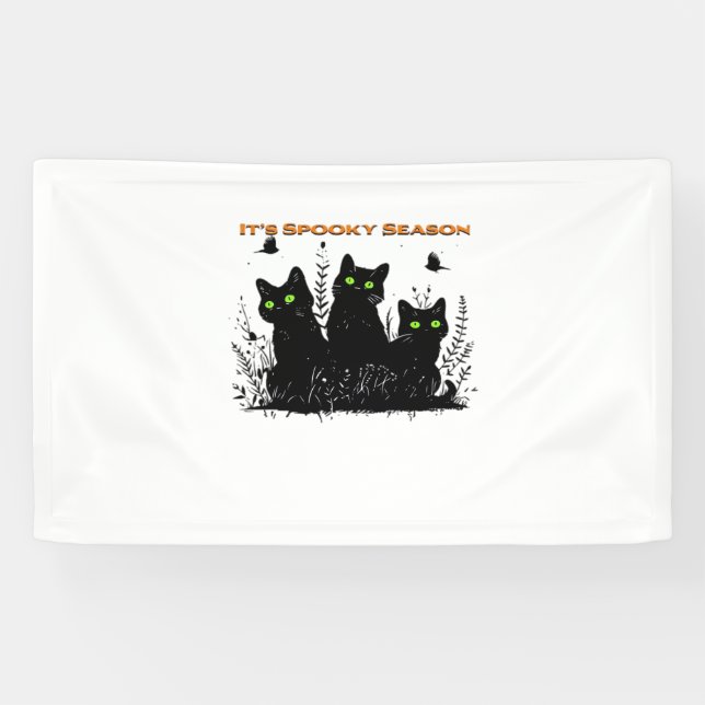Es ist unheimliche Jahreszeit schwarze Katzen Klas Banner (Horizontal)