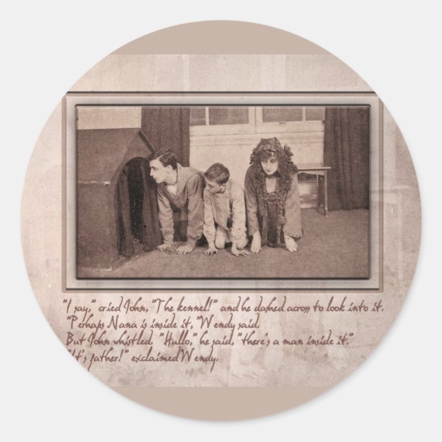 Es ist Vater, erklärt Wendy Runder Aufkleber (Vorderseite)