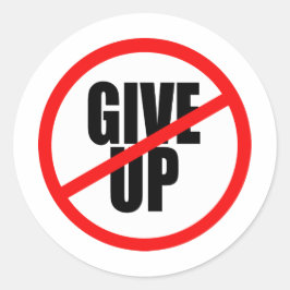 es ist verboten aufzugeben runder aufkleber