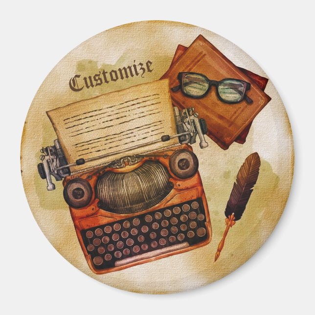 Es ist Vintag geschrieben Magnet (Vorne)