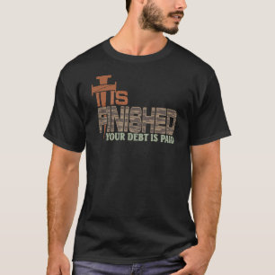Es ist vollbracht Abstrakte Eisennägel Christliche T-Shirt