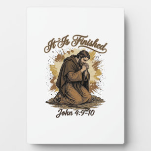 Es ist vollbracht Bibelvers Vintage Christliches T Fotoplatte