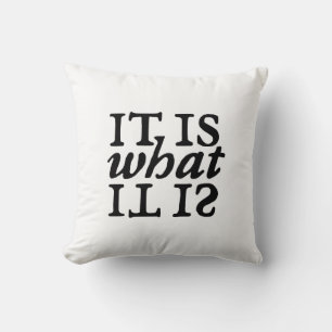 "Es ist, was es ist" Typografie Kissen