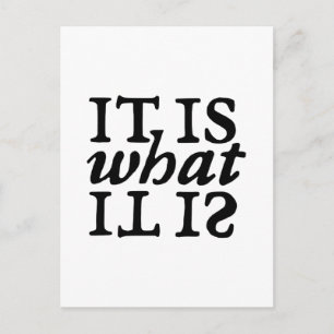 "Es ist, was es ist" Typografie Postkarte