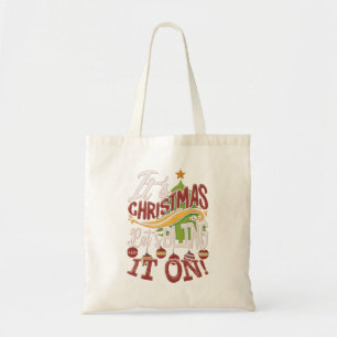 Es ist Weihnachten, lasst uns es anblasen Tragetasche