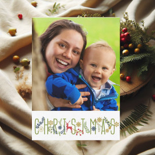 Es ist Weihnachten Vertikale Fotokarte Einladung
