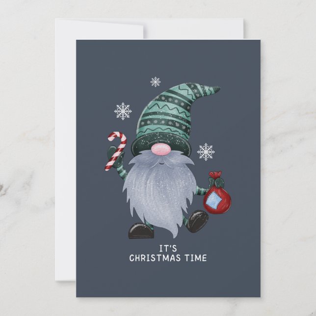 Es ist Weihnachtself Feiertagskarte (Vorderseite)