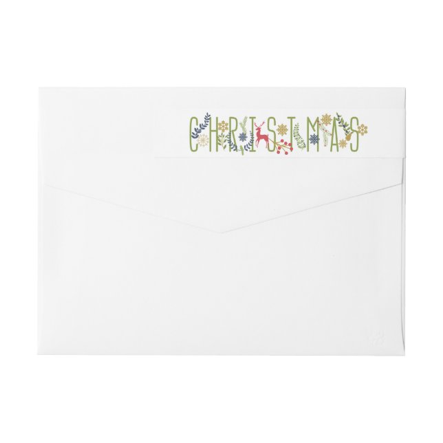 Es ist Weihnachtsfeiertag um das Label (Rückseite)