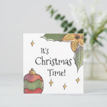 Es ist Weihnachtszeit Karte, Feiertagskarte, Weihn