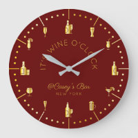 Es ist Wein-Uhr-elegantes Goldburgunder-Monogramm