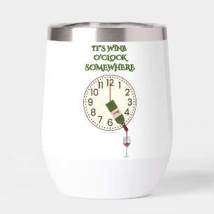 ES IST WEINZEIT weiß lustige Wein-Uhr 11 oz.