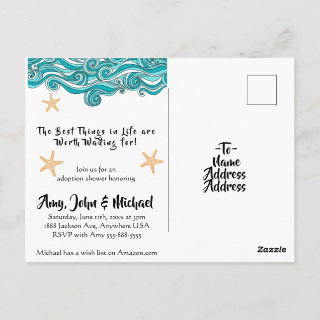 Es ist wichtig für diesen einen Starfish Postkarte (Rückseite)