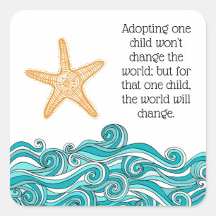 Es ist wichtig für diesen einen Starfish Quadratischer Aufkleber