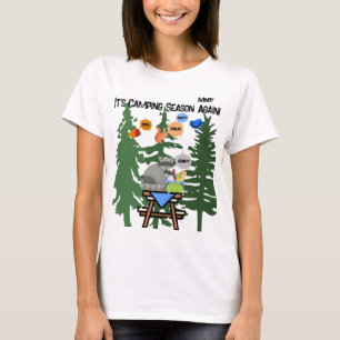 "Es ist wieder Camping-Saison!" Anpassbares Damen- T-Shirt