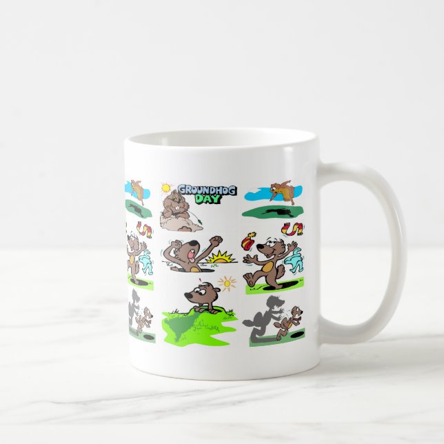 "ES IST WIEDER GROUNDHOG TAG!" KAFFEETASSE (Rechts)