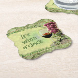 Es ist Wine O'Clock Untersetzer