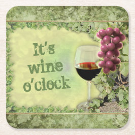 Es ist Wine O'Clock Untersetzer