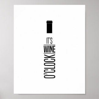 Es ist Wine O'Clock, Zitat Poster