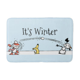 Es ist Winter Badematte