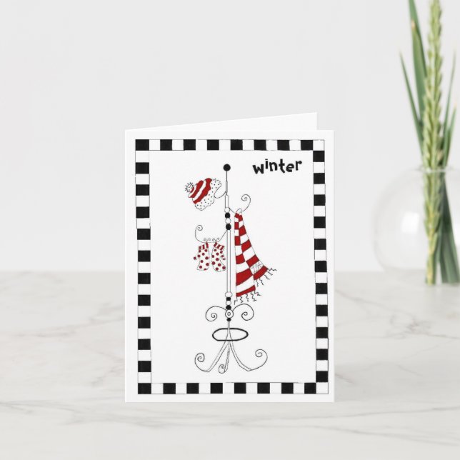 Es ist Winter Dankeskarte (Vorderseite)