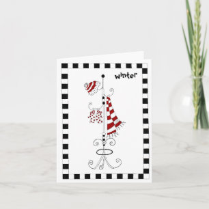 Es ist Winter Dankeskarte