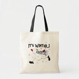 Es ist Winter Snowman Tshirts und Geschenke Tragetasche