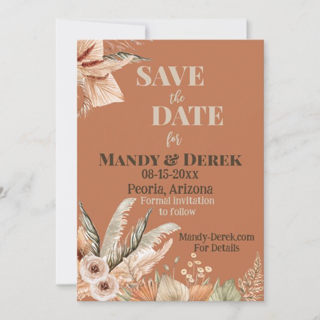 Es ist Zeit, den Termin zu sichern Save The Date (Vorderseite)