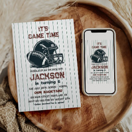 Es ist Zeit für das Spiel! Fußball-Geburtstagskind Einladung