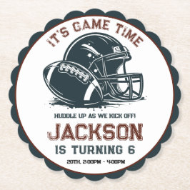 Es ist Zeit für das Spiel! Fußball-Geburtstagskind Untersetzer