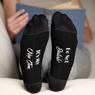 Es ist Zeit für ein Nickerchen - schwarze Crew Soc Socken