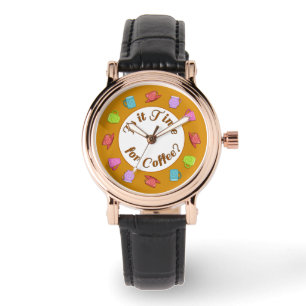 Es ist Zeit für eine Kaffeeschau Armbanduhr