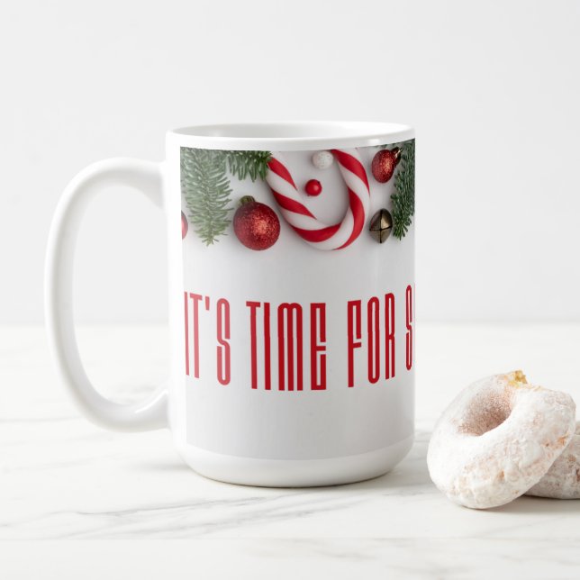 ES IST ZEIT FÜR ETWAS ERWÄRMUNG KAFFEETASSE (Mit Donut)