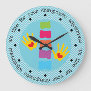 Es ist Zeit für Ihre Chiropraktik-Anpassungs-Uhr Große Wanduhr