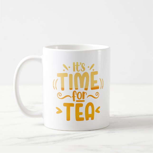 Es ist Zeit für Tee Kaffeetasse (Links)