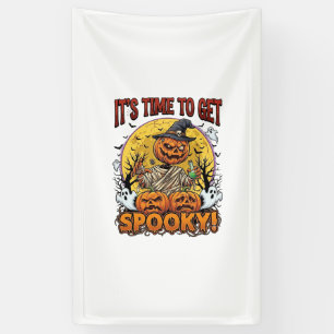 Es ist Zeit, Halloween-Kürbis-Mumie-Geister grusel Banner