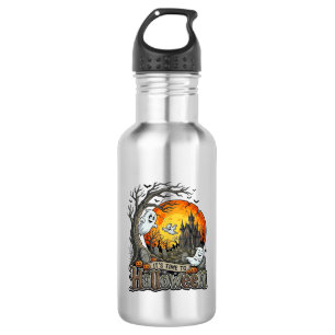 Es ist Zeit Halloween Spukhaus Friedhof Gruselig  Edelstahlflasche