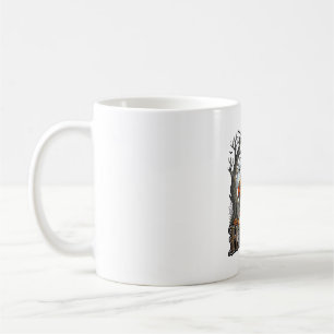 Es ist Zeit Halloween Spukhaus Friedhof Gruselig Kaffeetasse