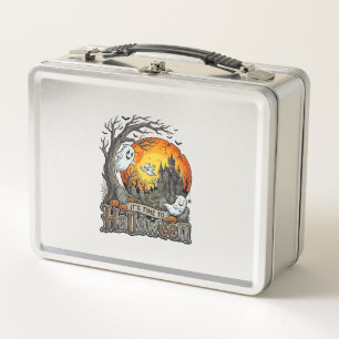 Es ist Zeit Halloween Spukhaus Friedhof Gruselig  Metall Brotdose