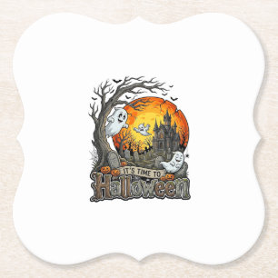 Es ist Zeit Halloween Spukhaus Friedhof Gruselig  Untersetzer