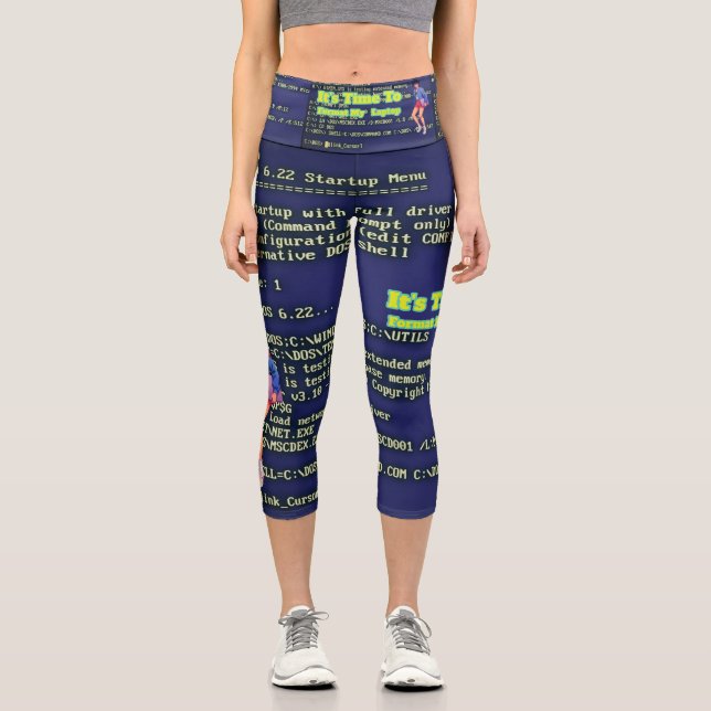 Es ist Zeit, meinen Laptop zu formatieren Capri Leggings (Vorderseite)