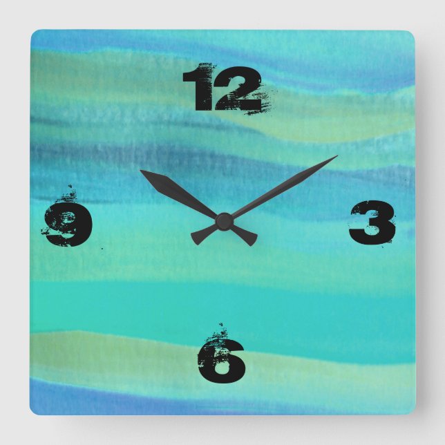 Es ist Zeit Quadratische Wanduhr (Vorderseite)
