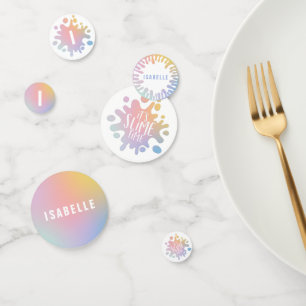 Es ist Zeit RegenbogenGeburtstagsparty Konfetti