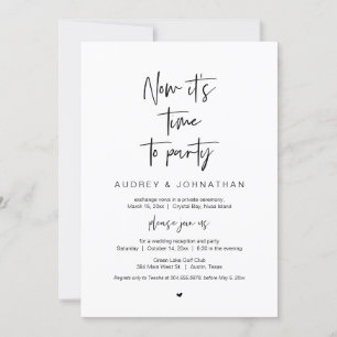Es ist Zeit zu feiern, Schwarz, Hochzeitsflucht Einladung